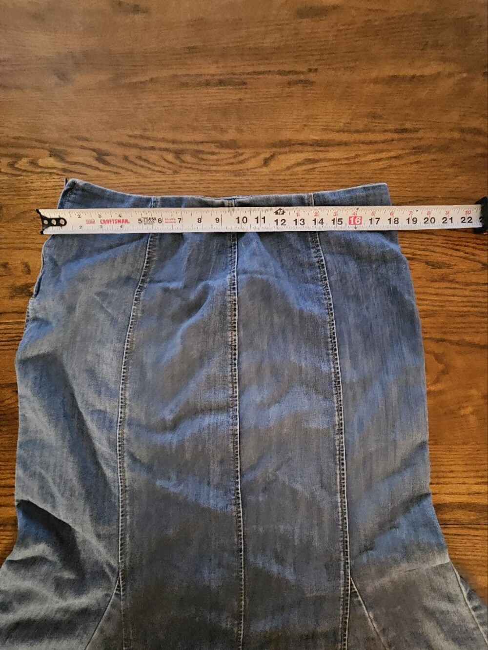 Christopher & Banks Blue Denim A-Line Skirt - Picture 5 of 6